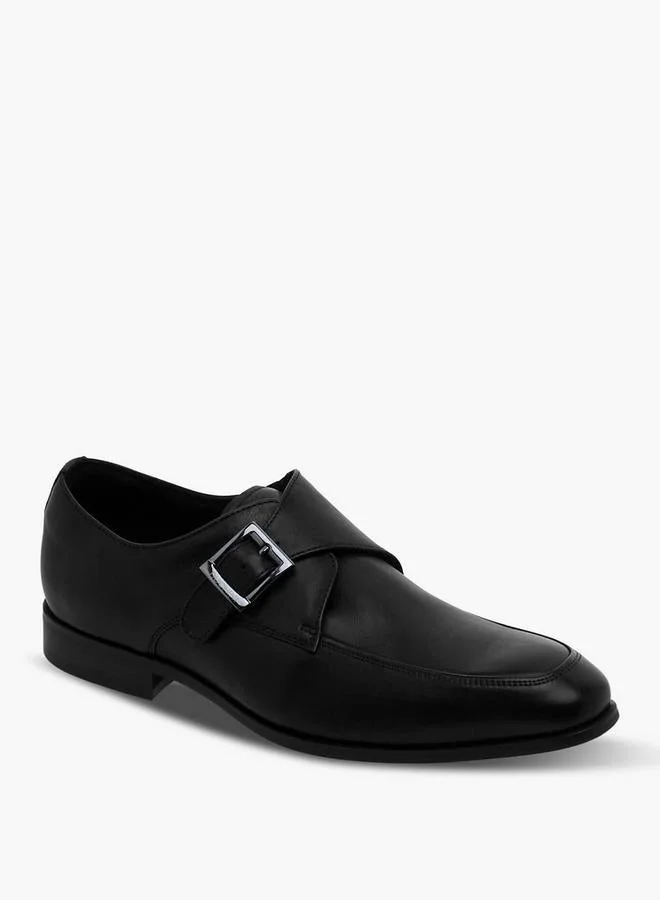 DUCHINI Men Leather Monk Shoes
